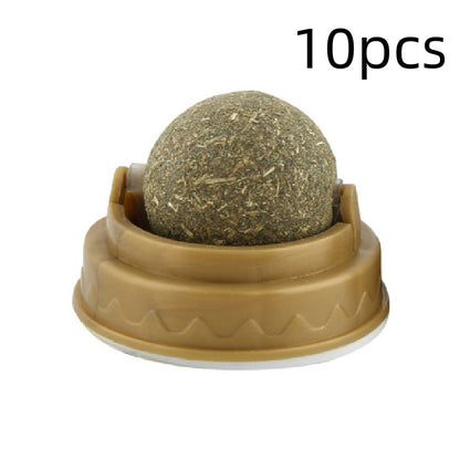 Catnip Balls Cat Treats Rotary Molar Teeth Cleaning